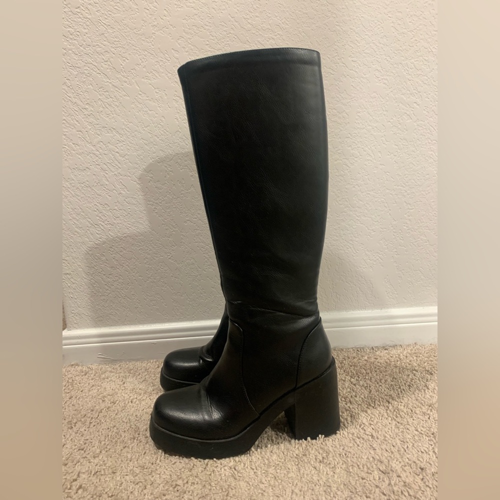 Dirty Laundry Black Heeled Boots